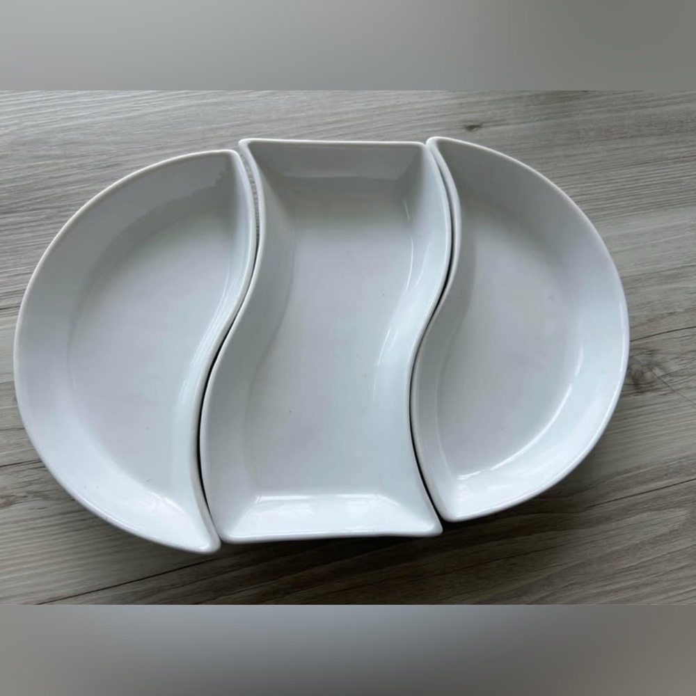 Elegant White Ceramic Serving Dish Set